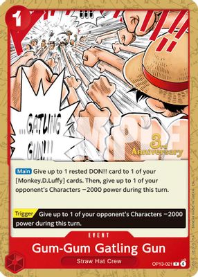 Gum-Gum Gatling Gun OP13-021 card