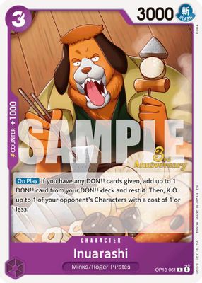 Inuarashi OP13-061 card