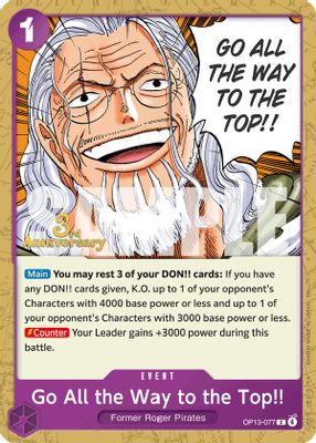 Go All the Way to the Top!! OP13-077 card