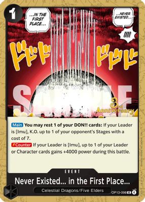 Never Existed... in the First Place... OP13-098 card