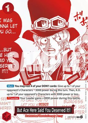 But Ace Here Said You Deserved It!! OP13-019 card