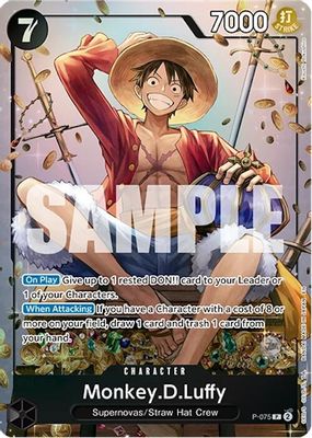 Monkey.D.Luffy P-075 card