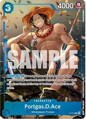 Portgas.D.Ace P-074 card