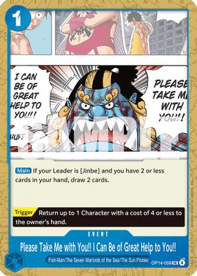 Please Take Me with You!! I Can Be of Great Help to You!! OP14-059 card