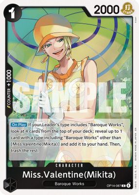 Miss.Valentine OP14-087 card