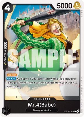 Mr.4 OP14-093 card
