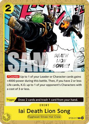 Iai Death Lion Song ST29-017 card