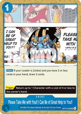 Please Take Me with You!! I Can Be of Great Help to You!! OP14-059 card