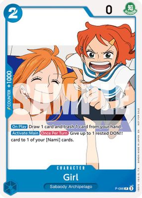 Girl P-096 card