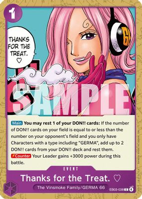 Thanks for the Treat. EB03-038 card