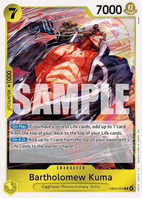 Bartholomew Kuma EB04-054 card