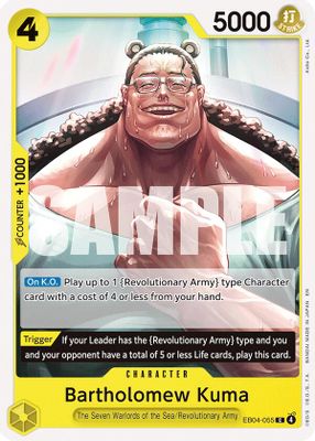 Bartholomew Kuma EB04-055 card