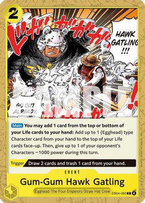 Gum-Gum Hawk Gatling EB04-060 card