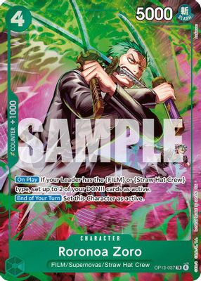 Roronoa Zoro OP13-037 card