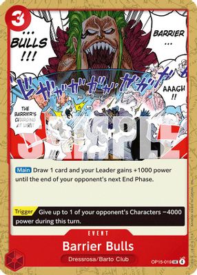 Barrier Bulls OP15-019 card
