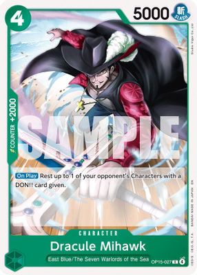 Dracule Mihawk OP15-027 card