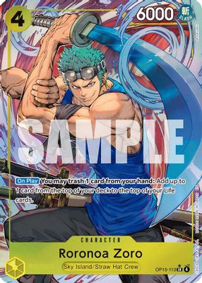 Roronoa Zoro OP15-113 card