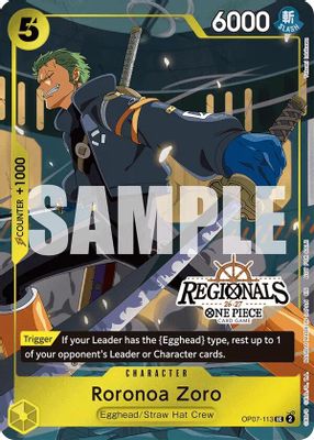 Roronoa Zoro OP07-113 card