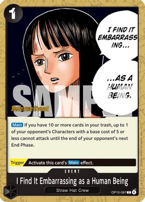 I Find It Embarrassing as a Human Being OP15-097 card
