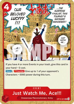 Just Watch Me, Ace!!! OP15-021 card