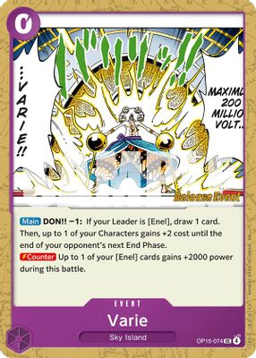 Varie OP15-074 card