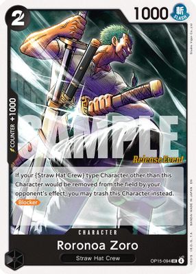 Roronoa Zoro OP15-094 card