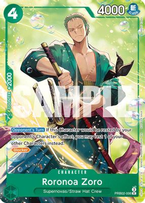 Roronoa Zoro PRB02-006 card