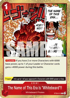 The Name of This Era Is "Whitebeard"!! ST30-015 card