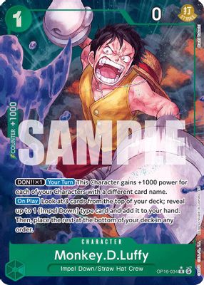 Monkey.D.Luffy OP16-034 card