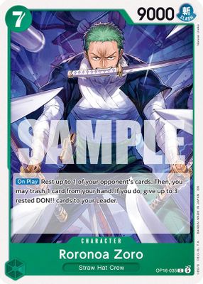 Roronoa Zoro OP16-035 card