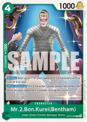 Mr.2.Bon.Kurei OP16-036 card