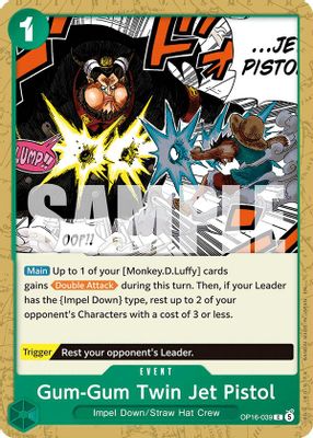 Gum-Gum Twin Jet Pistol OP16-039 card