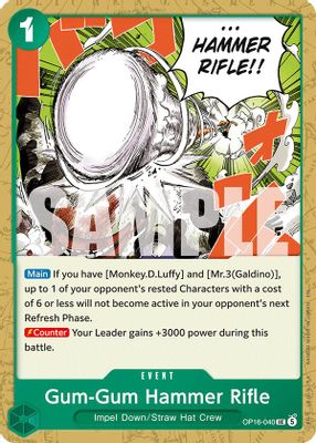 Gum-Gum Hammer Rifle OP16-040 card
