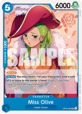 Miss Olive OP16-050 card
