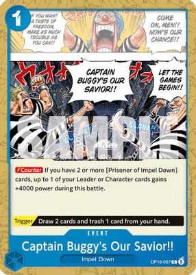 Captain Buggy's Our Savior!! OP16-057 card