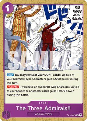 The Three Admirals!! OP16-076 card