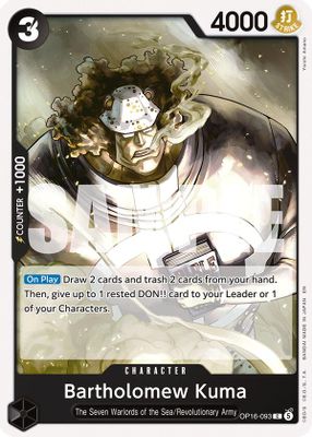 Bartholomew Kuma OP16-093 card