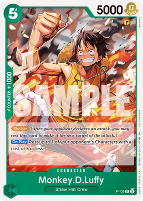 Monkey.D.Luffy P-135 card