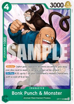 Bonk Punch & Monster OP17-028 card