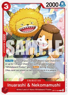 Inuarashi & Nekomamushi OP17-004 card