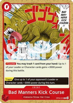 Bad Manners Kick Course OP04-016 Standard · Normal One Piece card