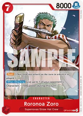 Roronoa Zoro OP14-015 Standard · Normal One Piece card