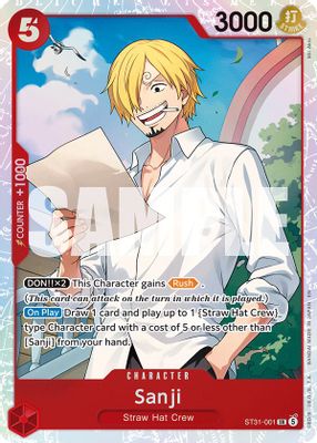 Sanji ST31-001 Standard · Foil One Piece card