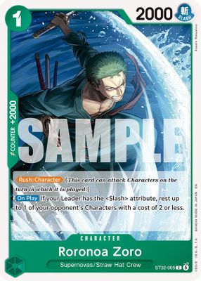 Roronoa Zoro ST32-005 Standard · Normal One Piece card