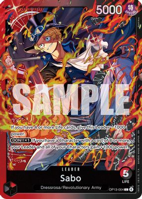 Sabo OP13-004 Standard · Foil One Piece card