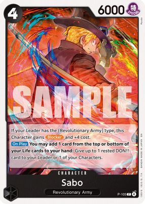 Sabo P-105 Standard · Normal One Piece card