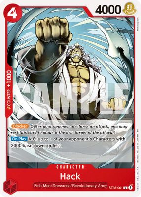 Hack ST35-001 Standard · Normal One Piece card