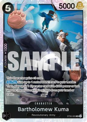 Bartholomew Kuma ST35-005 Standard · Foil One Piece card