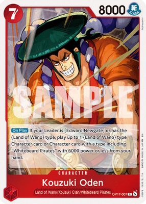 Kouzuki Oden OP17-007 card