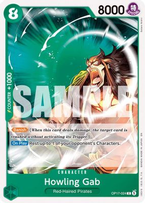 Howling Gab OP17-024 card